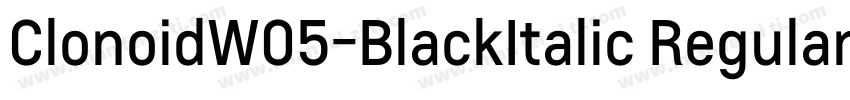 ClonoidW05-BlackItalic Regular字体转换